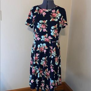 HUHOT Women’s casual floral black dress size XL